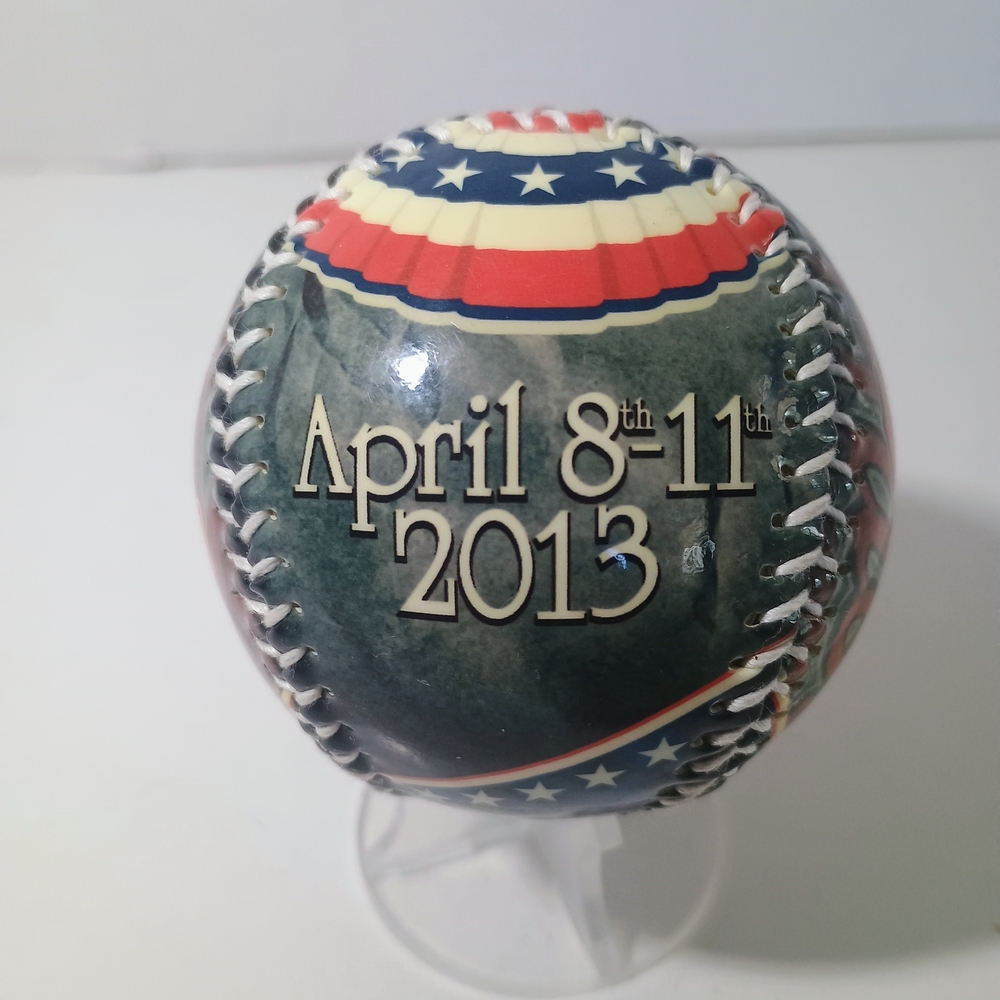 Patriotic Baseball with Stars and Stripes Design